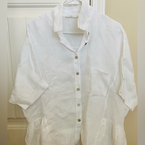 Baci, 100% Linen, Oversized Top, Large, White, Use. - Picture 5 of 9